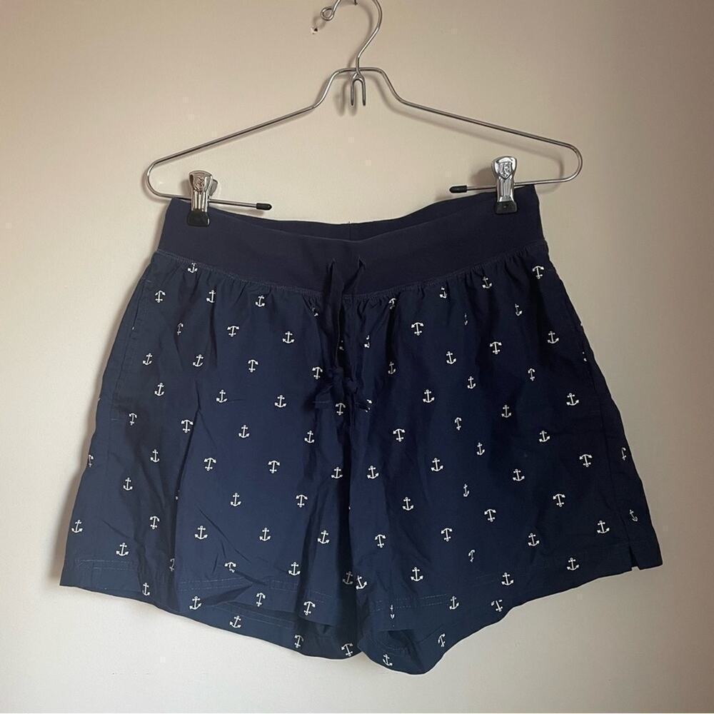 L.L. Bean Blue Shorts with Nautical Anchor Design